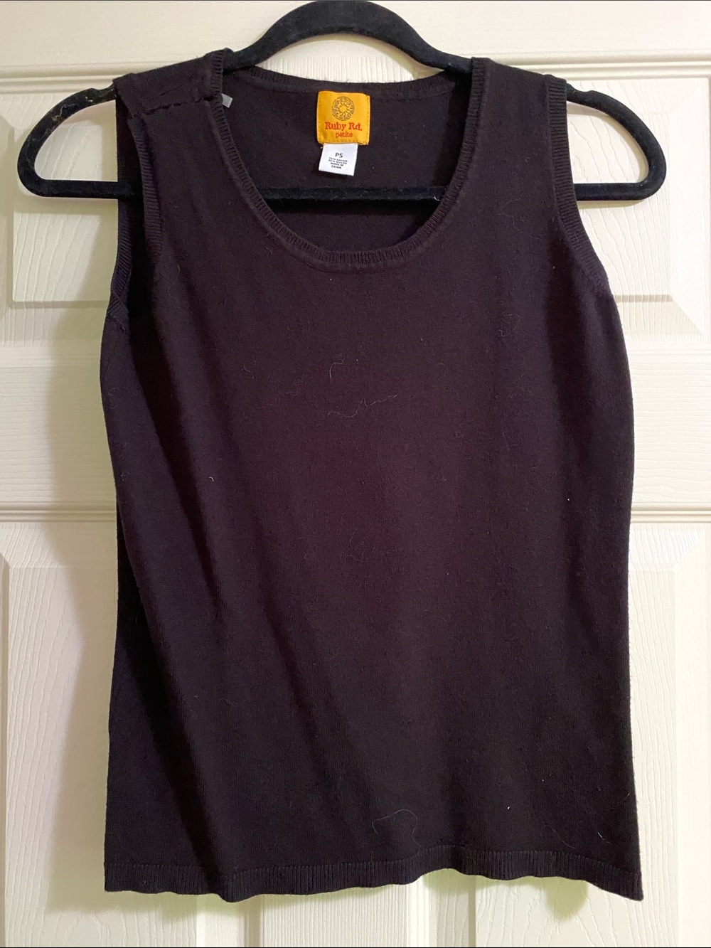 Ruby Rd. Black Sleeveless Knit Tank